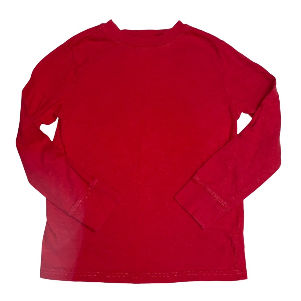 Classic Basic Red Long Sleeve Tee Boys 6/7 by Cat & Jack Fall Winter School - Picture 1 of 8
